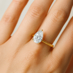 Pear shape solitaire Diamond ring Dubai