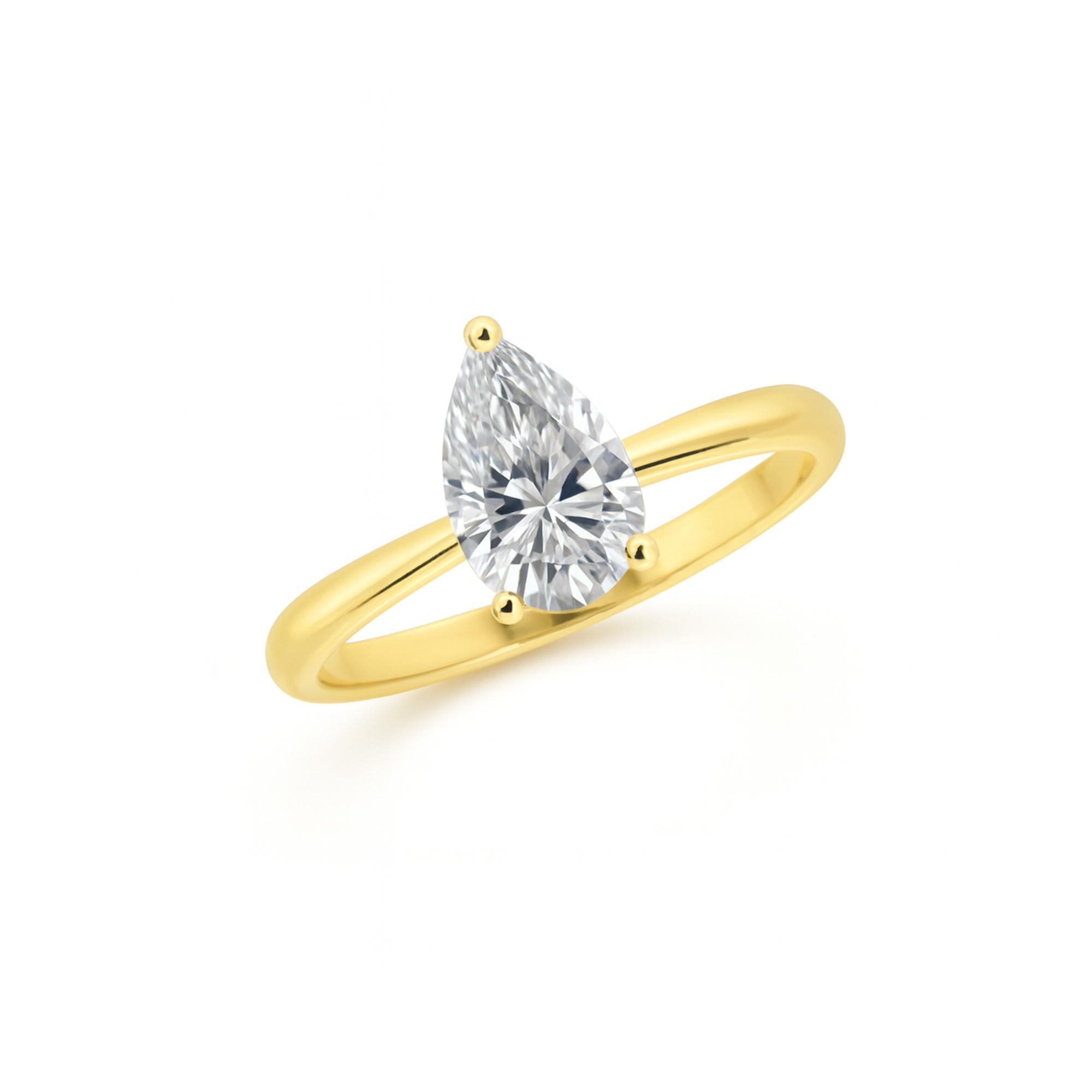 Pear shape solitaire Diamond ring Dubai