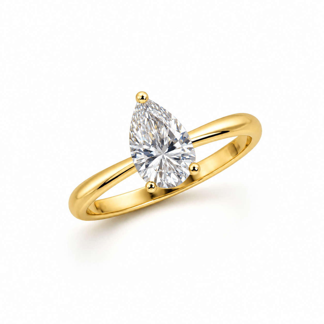 Pear shape solitaire Diamond ring