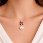Pearl Pendant with Ruby