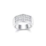 Princess Cut Invisible setting Diamond Ring