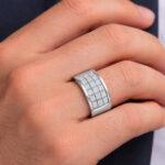Princess Cut Invisible setting Diamond Ring Dubai