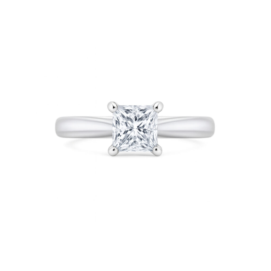 Princess Diamond Solitaire ring Dubai