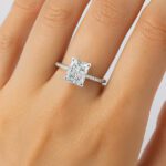Radiant cut diamond ring