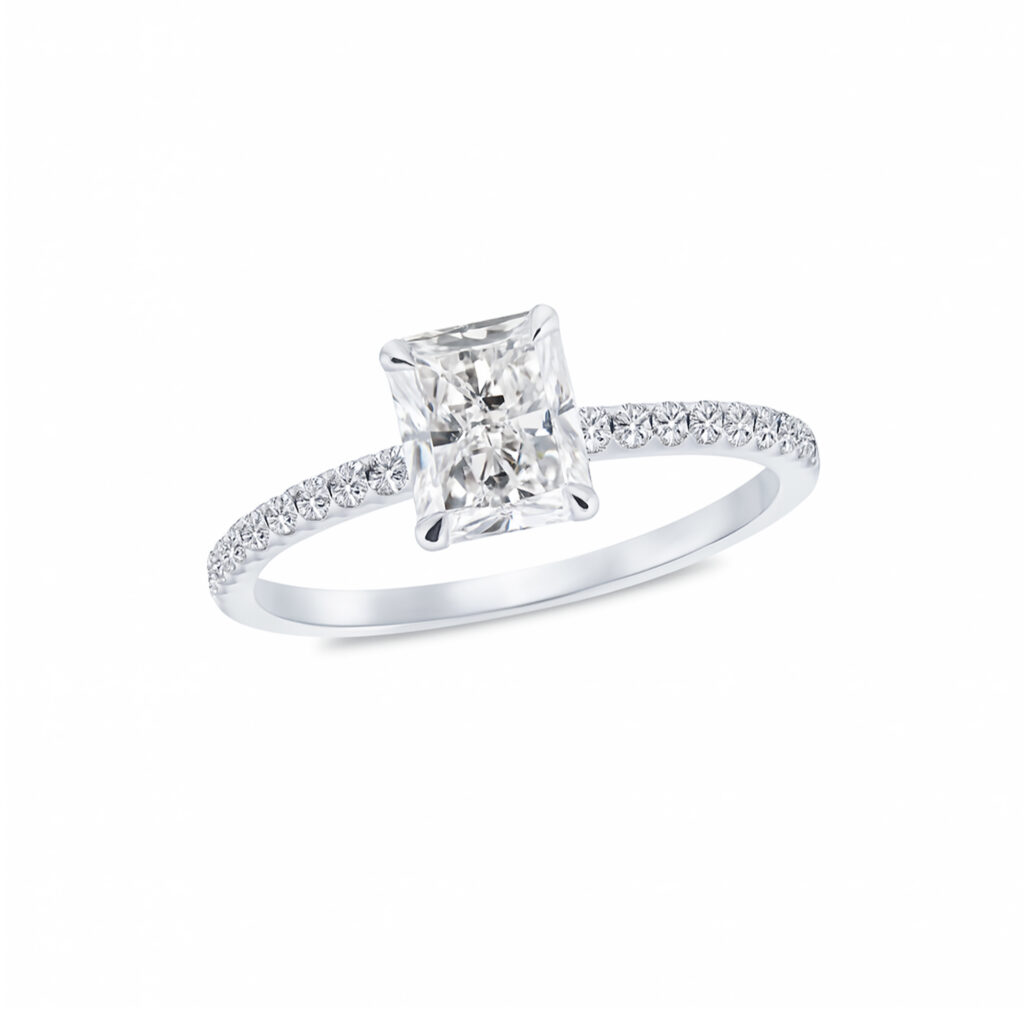 Radiant cut diamond ring Dubai
