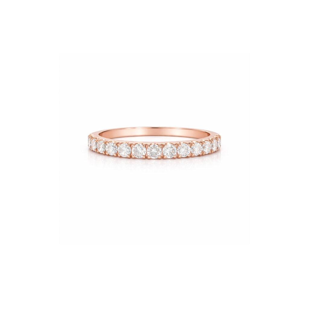 Rose Gold Half Eternity Ring Dubai
