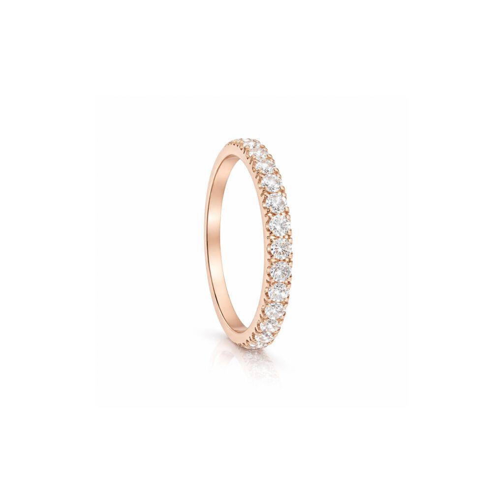 Rose Gold Half Eternity Ring Dubai UAE