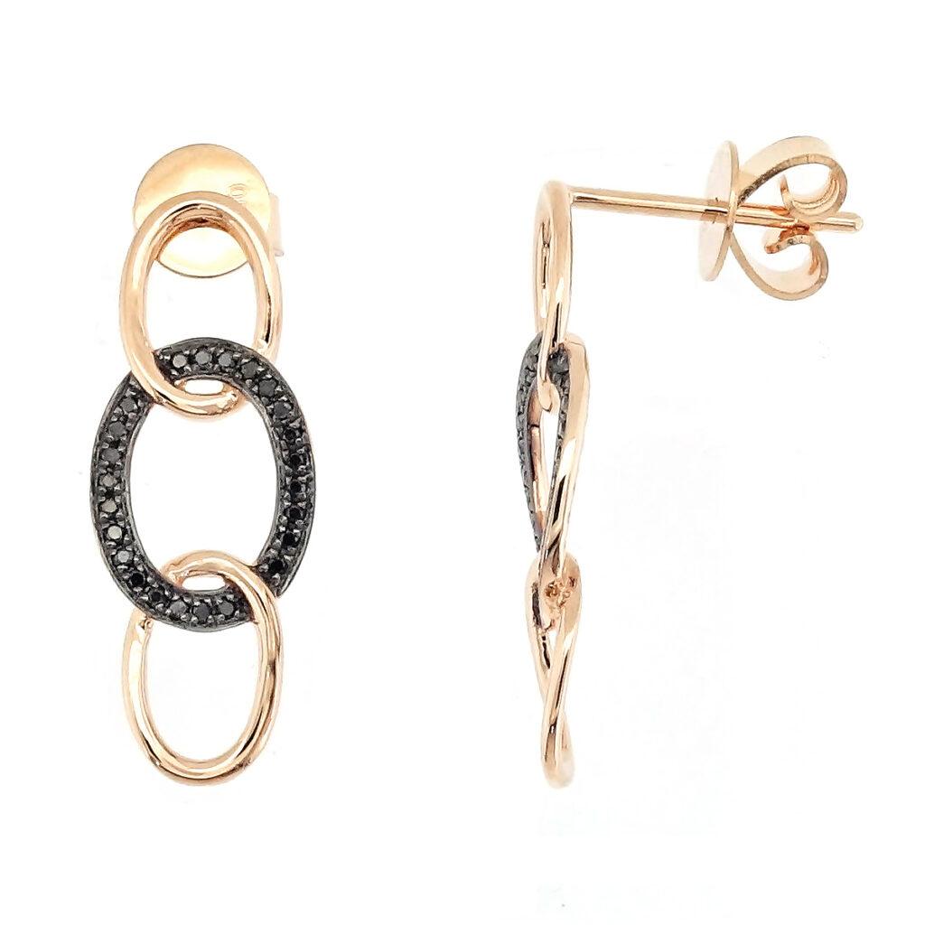 Black diamond Dangling earrings Dubai