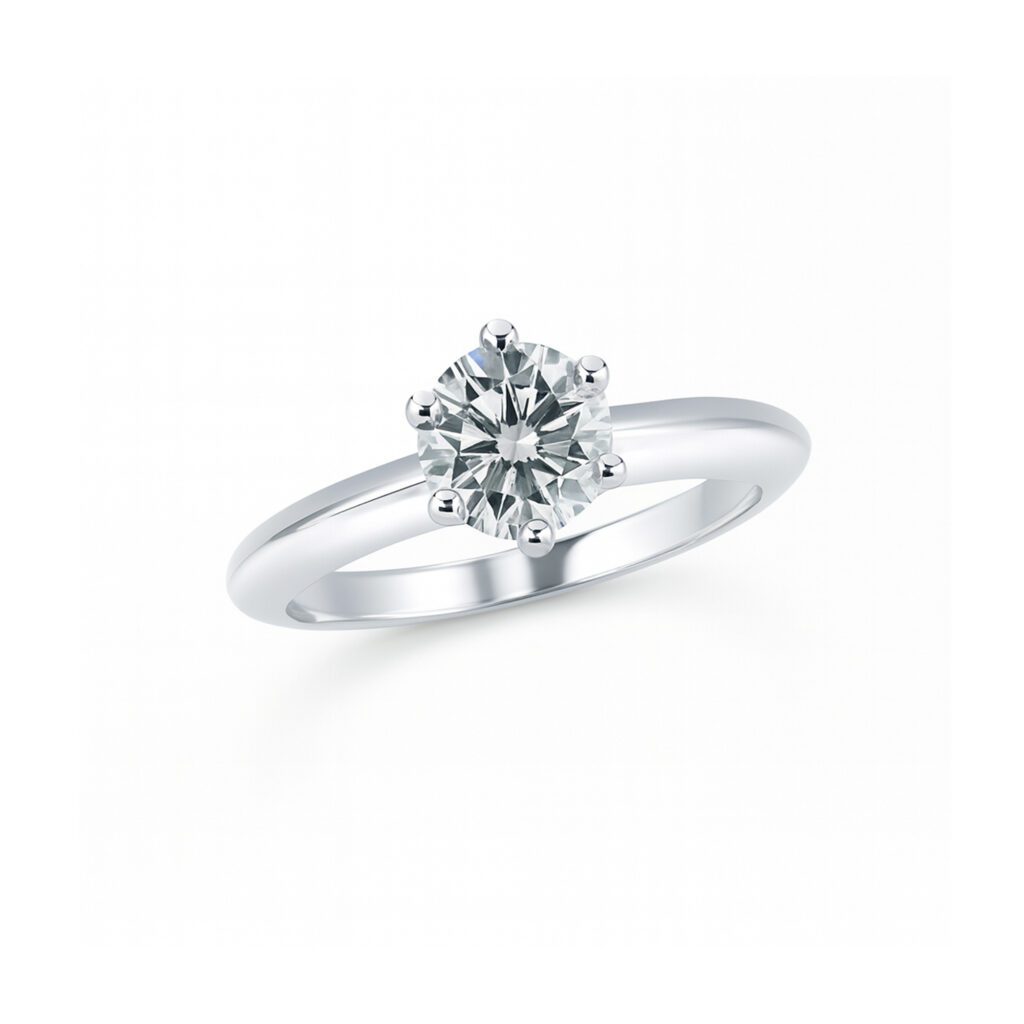 Round Diamond Solitaire ring Dubai