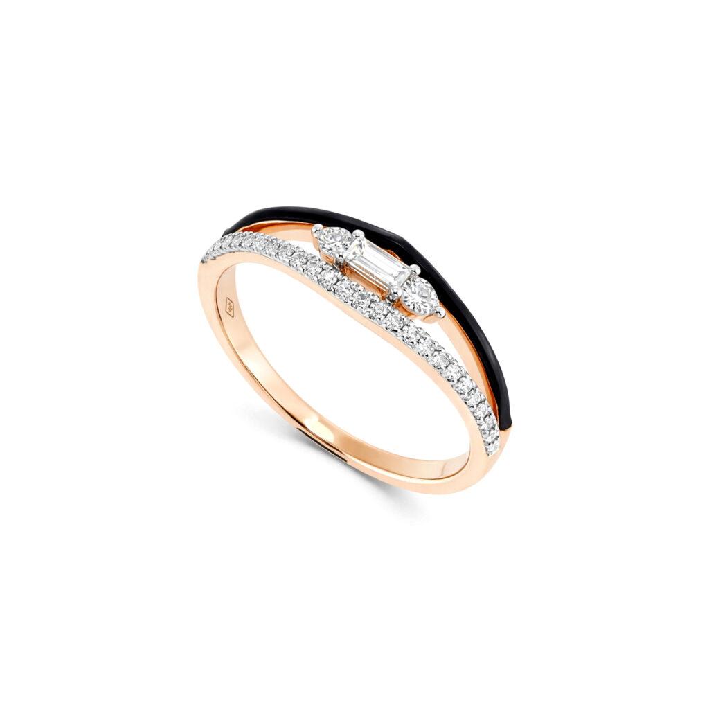Round & Pie Cut Diamond Ring