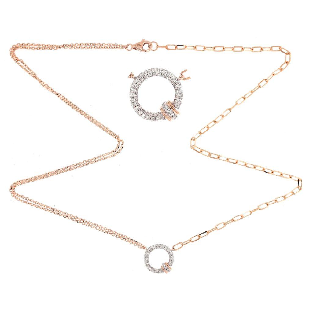 Round shape diamond pendant Dubai