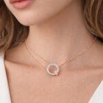Round shape diamond pendant