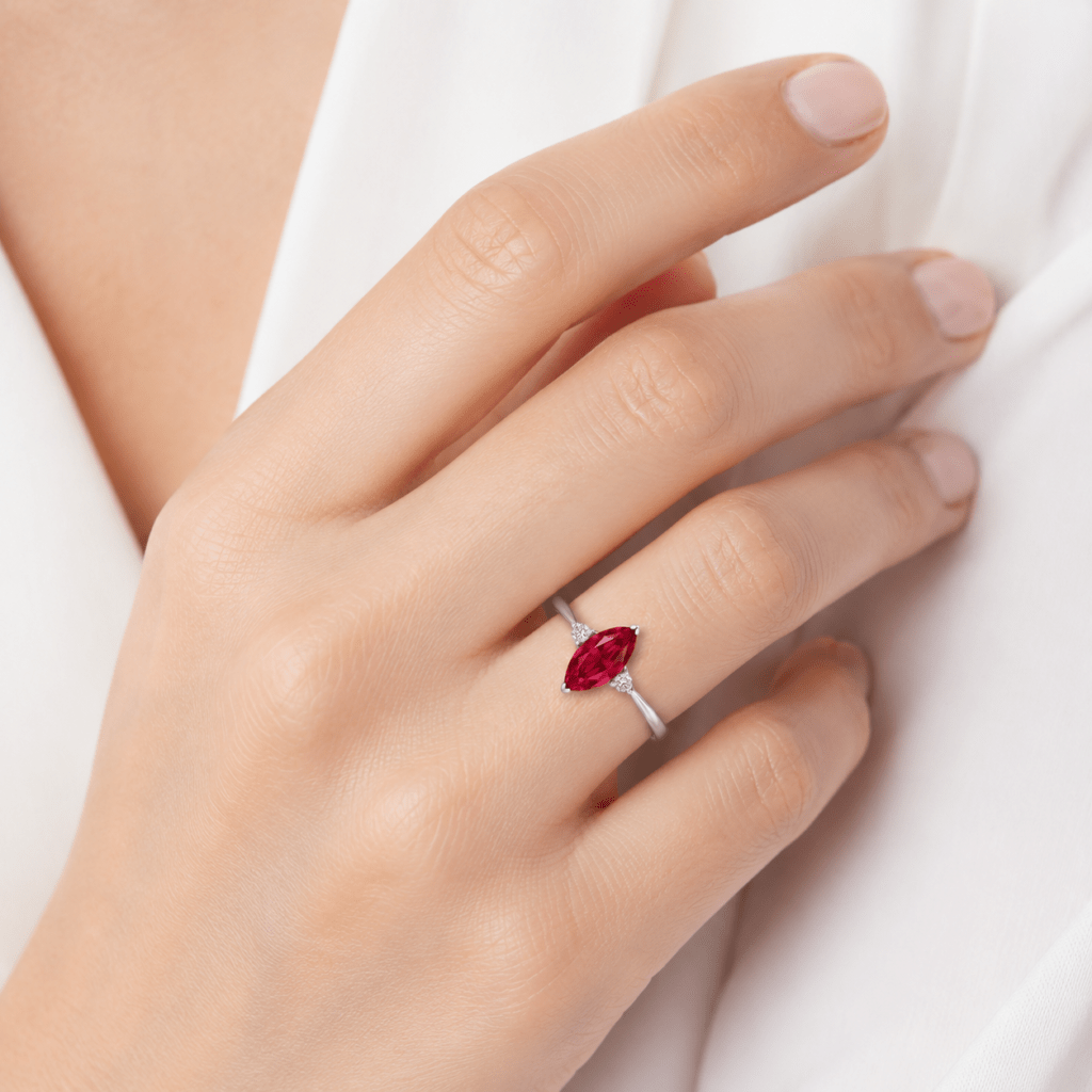 Ruby Ring with Diamonds