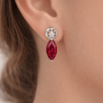 Ruby earrings with Diamonds