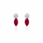 Ruby earrings with Diamonds Dubai