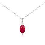 Ruby pendant with diamond