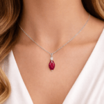 Ruby pendant with diamond Dubai