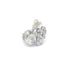 Fancy shape diamond cluster ring Dubai