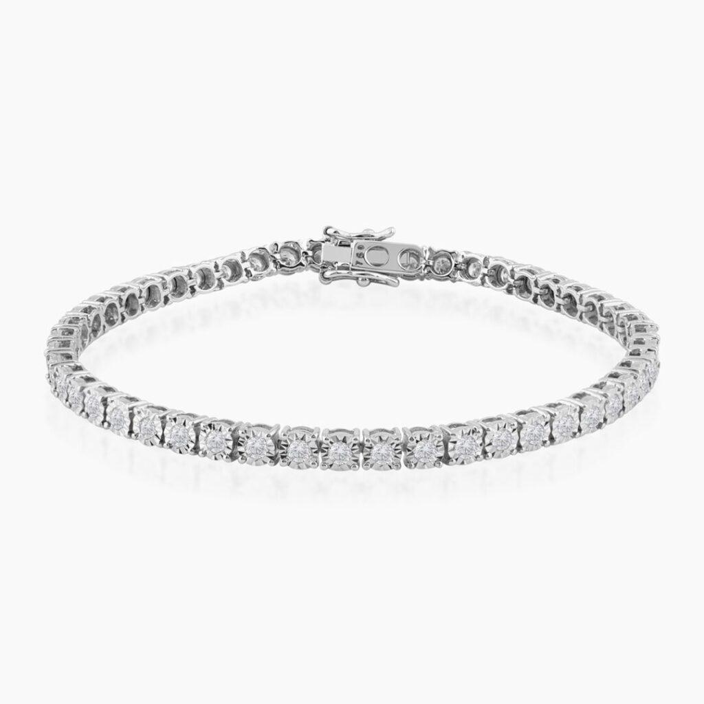 illusion Diamond Tennis Bracelet Dubai