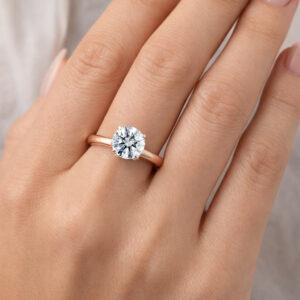 Solitaire diamond ring