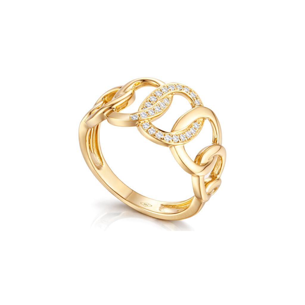Swirling Diamond Ring