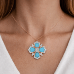 Turquoise and Diamond Pendant