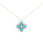 Turquoise and Diamond Pendant Dubai
