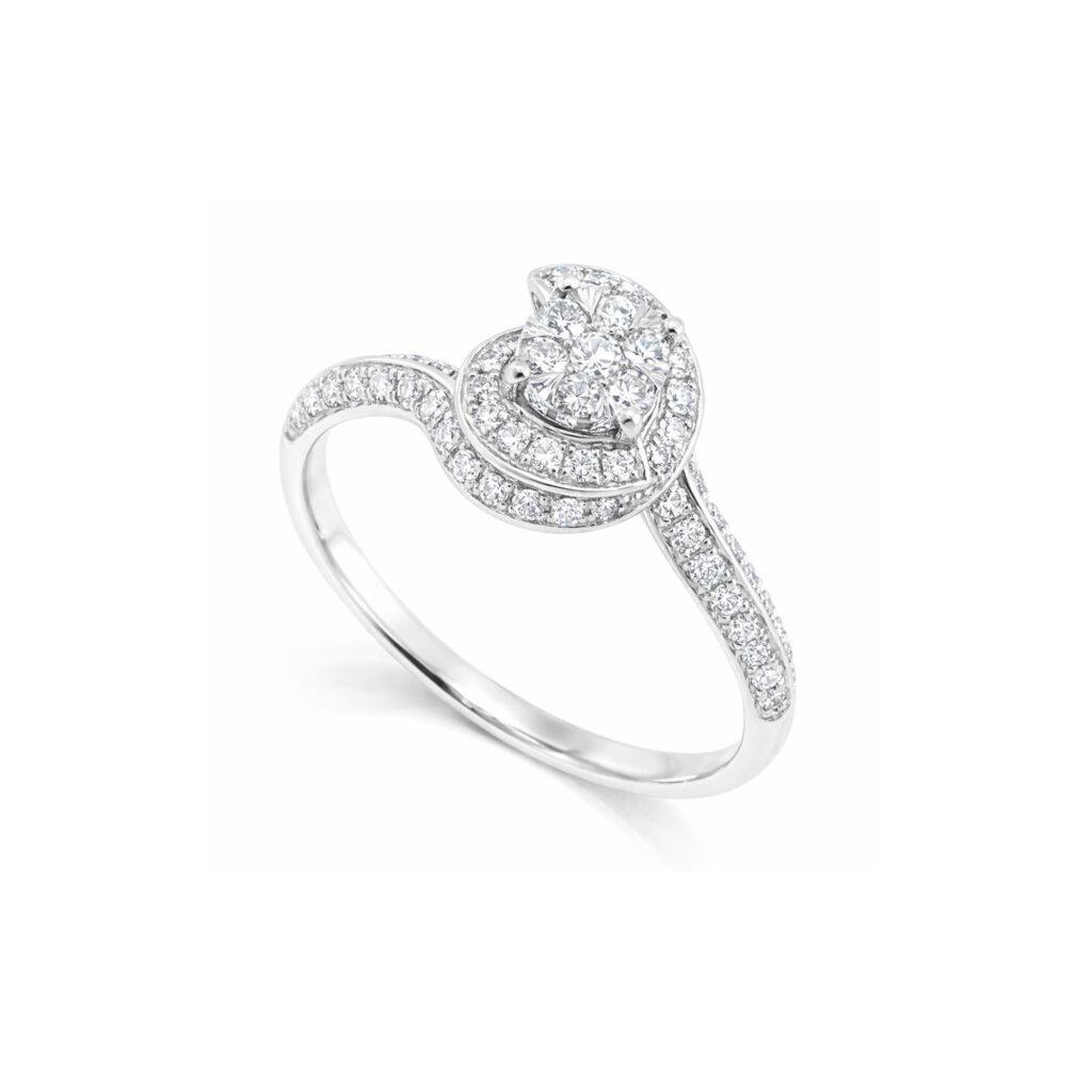 Twisted Diamond Ring Dubai