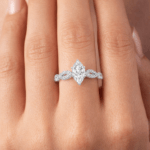 Twisted Marquise Diamond Ring