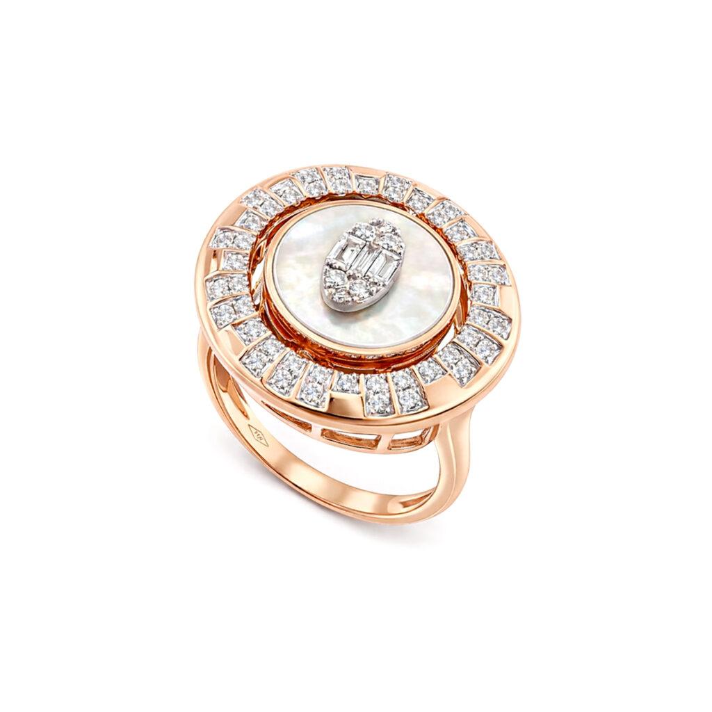 Twisted Rose Gold Diamond Ring Dubai