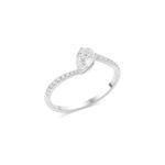 Twisted pear diamond Ring Dubai