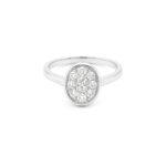 White Gold Cluster Diamond Ring