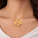 Yellow Gold Heart Necklace Dubai