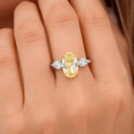 Yellow Oval diamond ring
