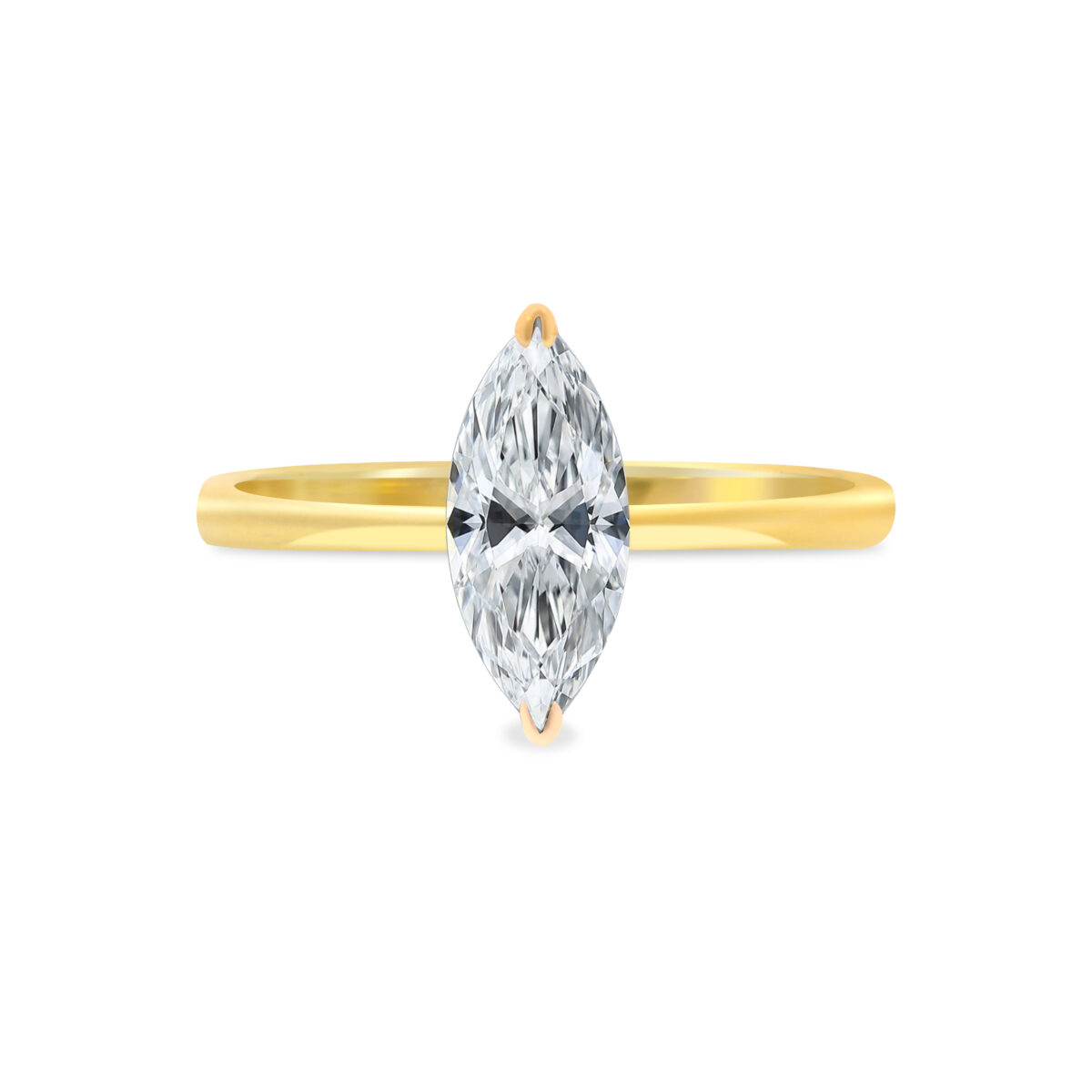Marquise diamond solitaire ring UAE