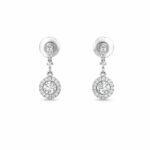 illusion drop diamond earring