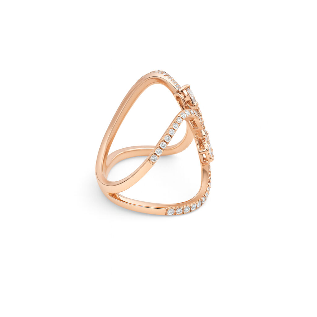 illusion setting diamond ring UAE side