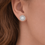 illusion setting earrings