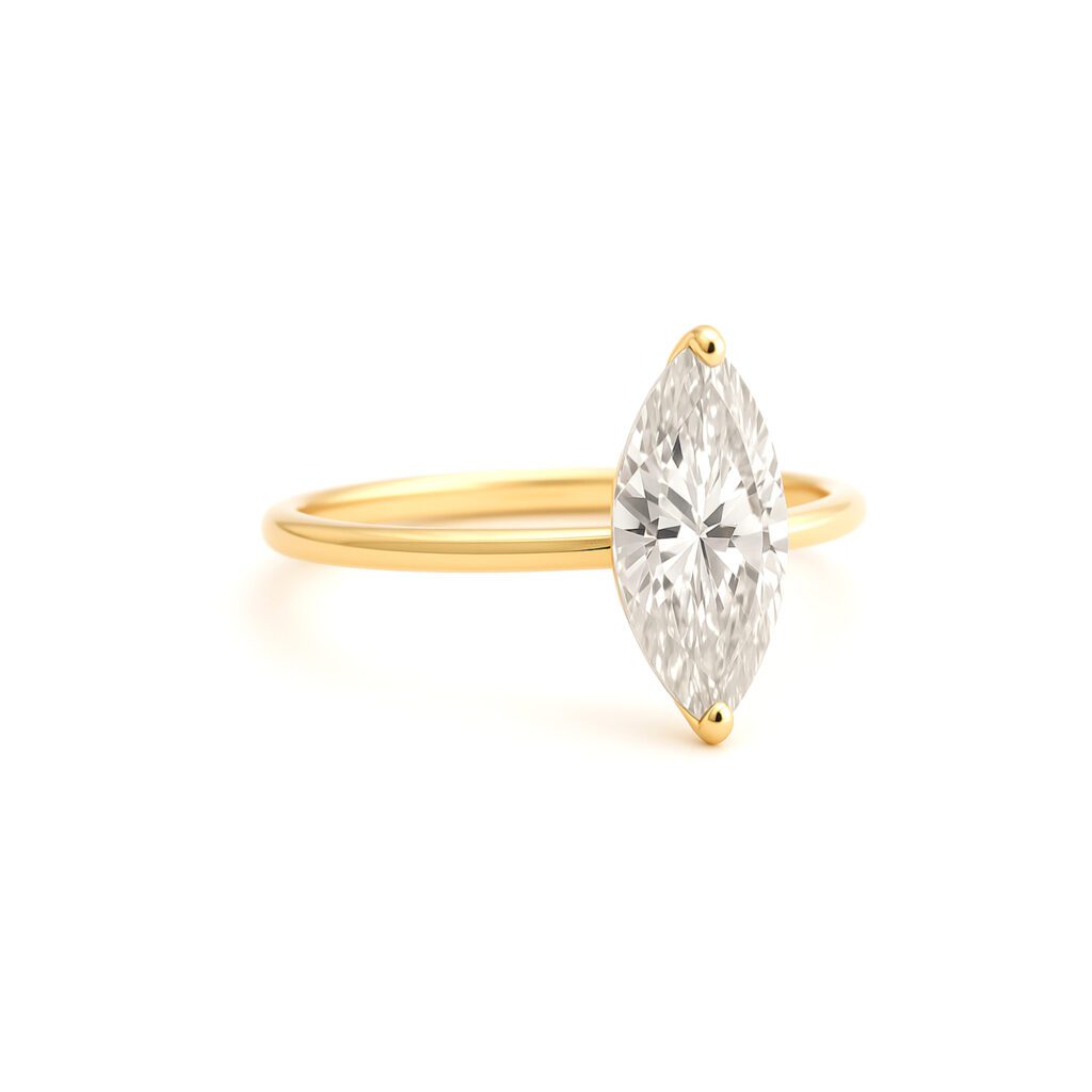 Marquise diamond solitaire ring Dubai
