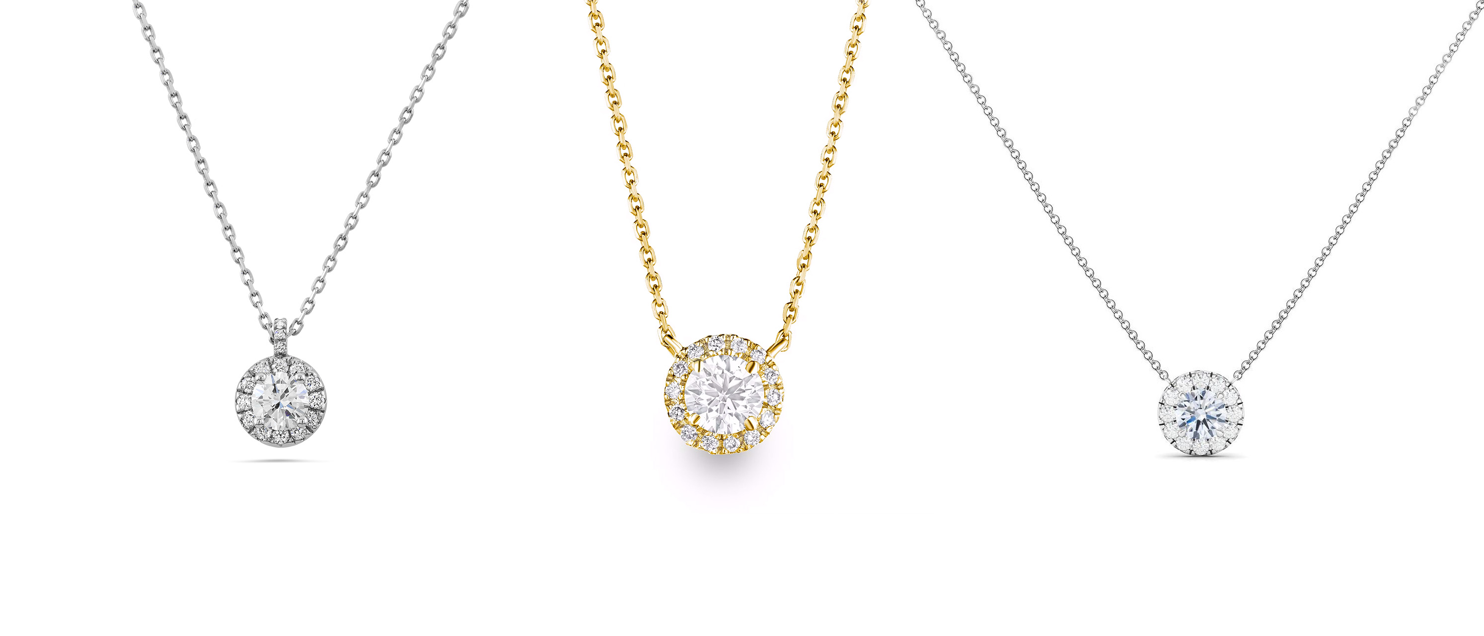 Halo Diamond Pendants in Dubai
