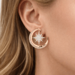 Star Crescent Moon Stud Earrings