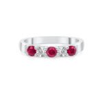 5 stone Diamond And Ruby Ring