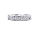 Beveled Pave Diamond Ring Dubai