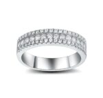 Beveled Pave Diamond Ring UAE