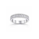 Beveled Pave Diamond Ring UAE