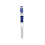 Blue Sapphire and Diamond Eternity side