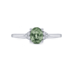 Green amethyst ring with diamonds UAE