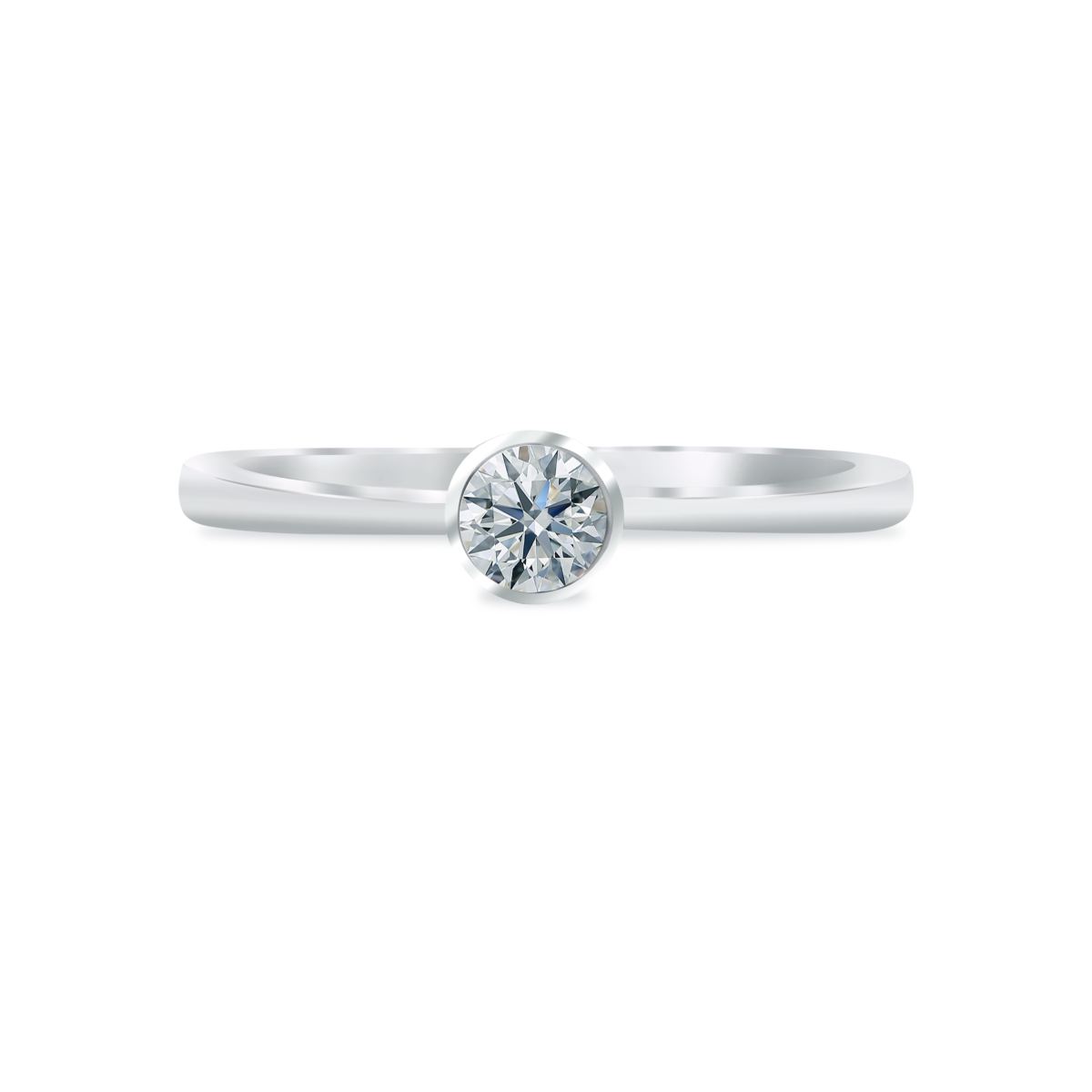 Bezel set diamond ring