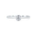 Bezel set diamond ring