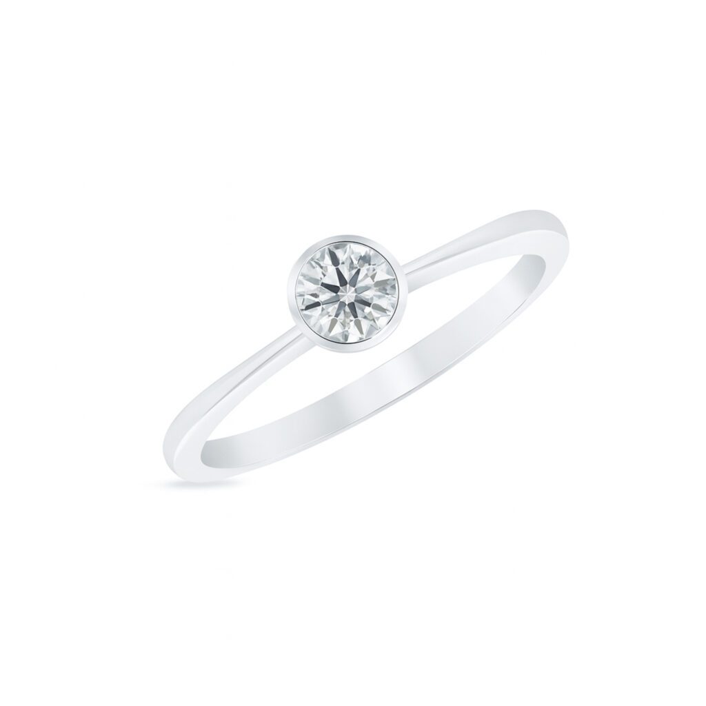 Bezel set diamond ring Dubai
